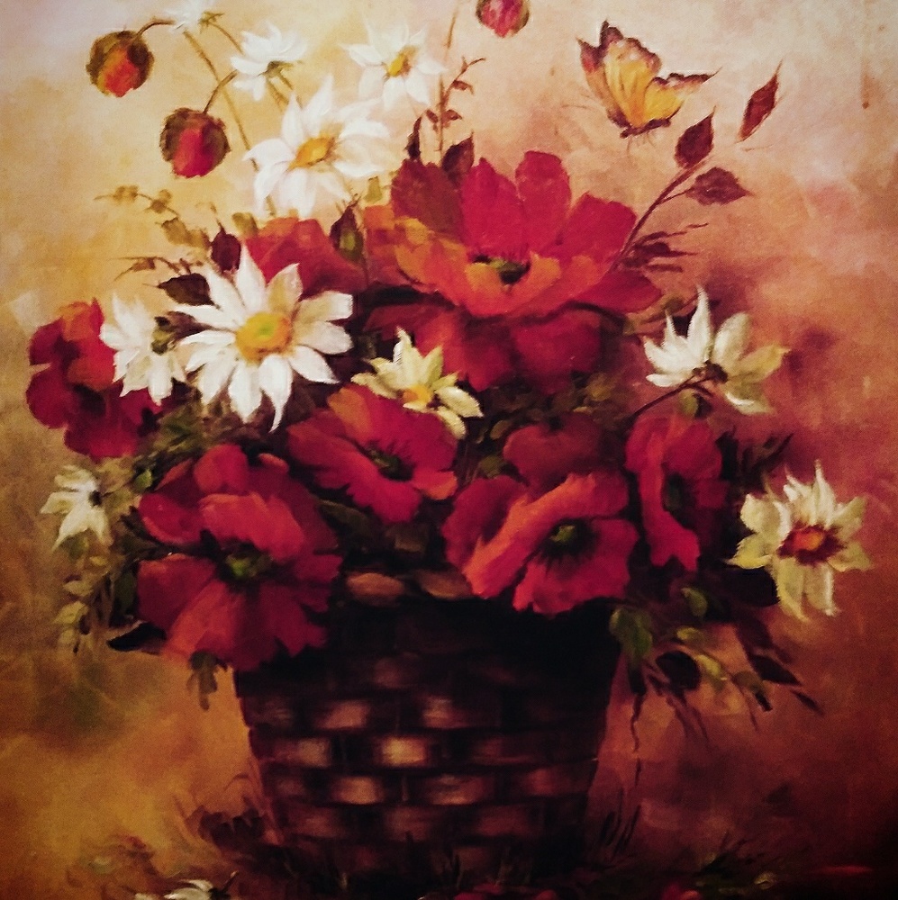 1983 Original Warm Hue Canevas Painting